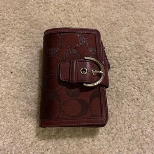 Burgundy Coach Wallet - like new